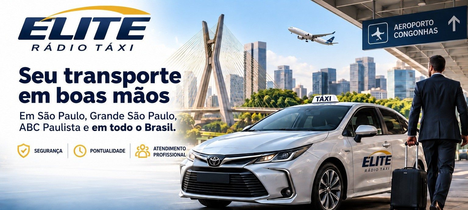 Elite Rádio Táxi: seu transporte em boas mãos. Em São Paulo, Grande São Paulo, ABC Paulista e em todo o Brasil, com segurança, pontualidade e atendimento profissional.